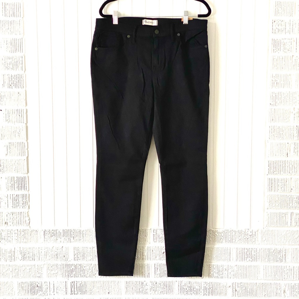 NWT Madewell Mid-Rise Skinny Skinny Black Denim Jeans, UK 31 - Picture 4 of 9